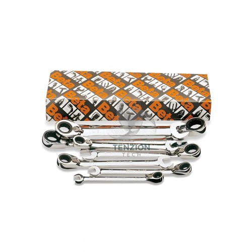 Set 8 Chiavi Combinate A Cricchetto Beta 142AS/8 5/16"-3/4"