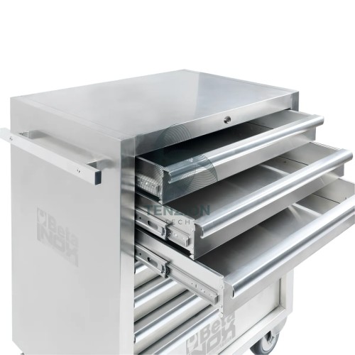 Cassettiera Mobile 7 Cassetti Ruote Antitraccia Acciaio Inox