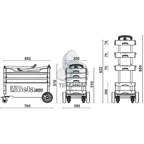 Carrello Portautensili Richiudibile