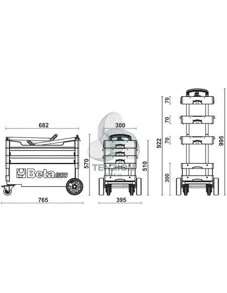 Carrello Portautensili Richiudibile