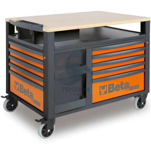 Carrello 10 Cassetti Con Piano Di Lavoro Legno SuperTank