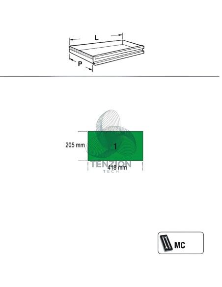Trolley Portautensili 2 Moduli Sovrapponibili