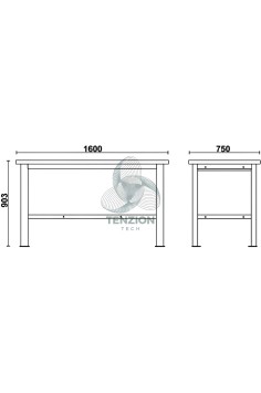 Banco Da Lavoro Piano In Legno 1,6m 2
