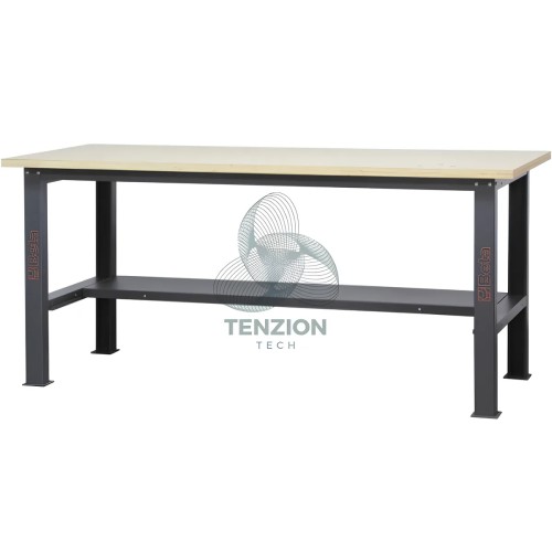 Banco Da Lavoro Piano In Legno 2,1m