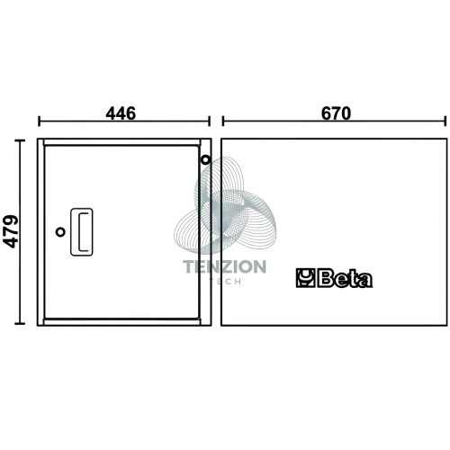 Modulo Con Anta Altezza 479mm Per Banchi Componibili C58BC