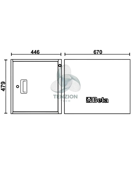 Modulo Con Anta Altezza 479mm Per Banchi Componibili C58BC