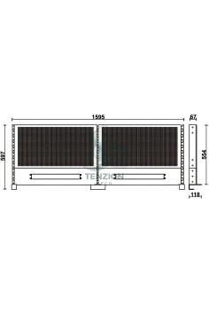 Kit 2 Pannelli Forati Con Struttura 1,6m Per Banchi Componibili C58BC 2