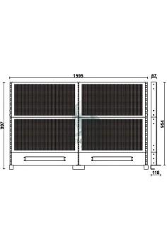 Kit 4 Pannelli Forati Con Struttura 1,6m Per Banchi Componibili C58BC 2
