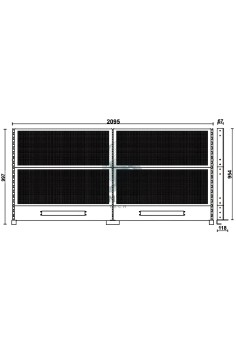 Kit 4 Pannelli Forati Con Struttura 2,1m Per Banchi Componibili C58BC 2