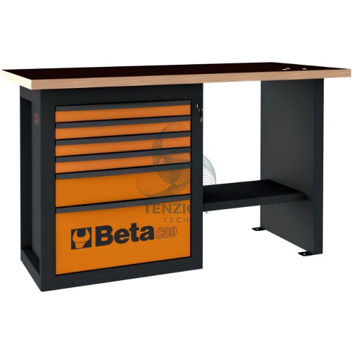 Banco Da Lavoro Endurance Con 1 Cassettiera 6 Cassetti Modello Corto