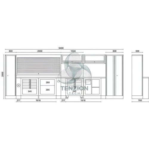 Combinazione Arredo Officina RSC55