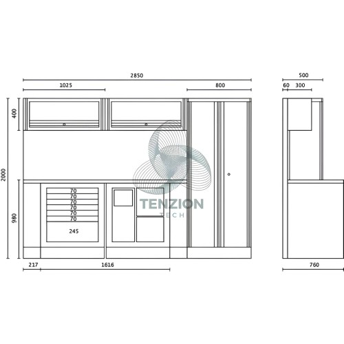 Combinazione Arredo Officina RSC55