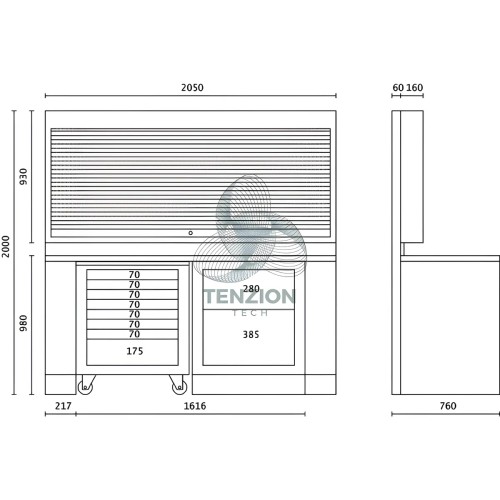Combinazione Arredo Officina RSC55