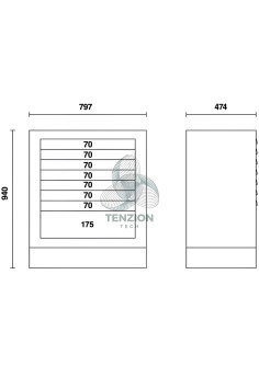 Modulo Fisso 8 Cassetti Arredo Officina RSC55 2