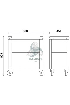 Carrello 3 Ripiani Arredo Officina RSC55 2