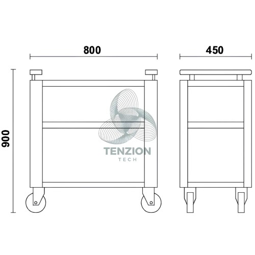 Carrello 3 Ripiani Arredo Officina RSC55
