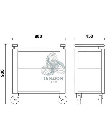 Carrello 3 Ripiani Arredo Officina RSC55