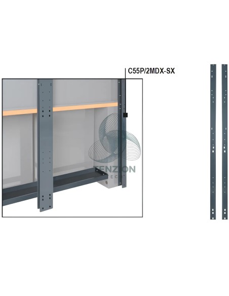 Coppia Montanti Dx Sx Pareti Arredo Officina RSC55