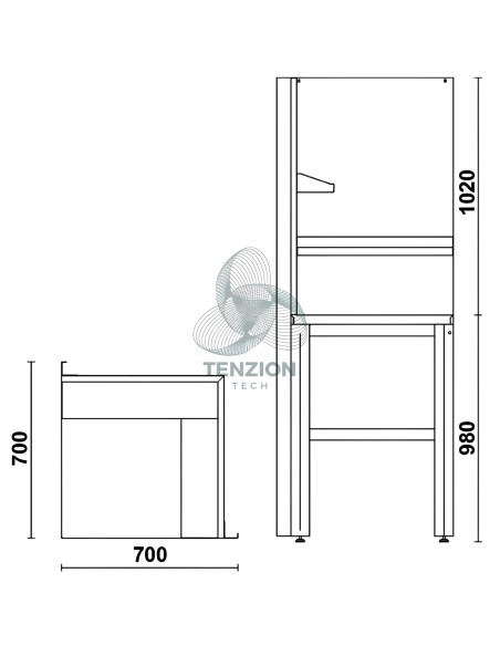 Angolo Autoportante Completo Arredo Officina RSC55