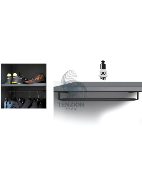 Ripiano Interno Con Barra Appendiabiti Per Armadio C55A1 Arredo Officina RSC55