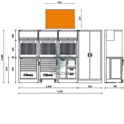 Combinazione Arredo Officina RSC50 2.0