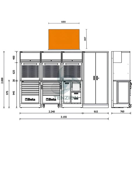 Combinazione Arredo Officina RSC50 2.0