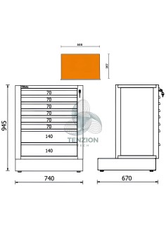 Modulo Fisso 8 Cassetti Arredo Officina RSC50 2.0 2