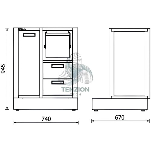 Modulo Fisso Di Servizio Arredo Officina RSC50 2.0
