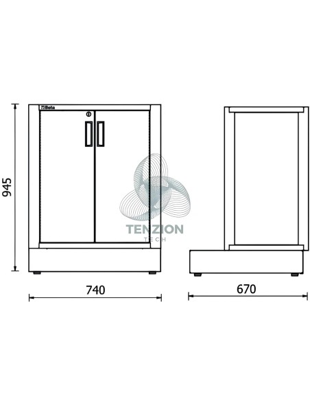 Modulo Fisso 2 Antine Arredo Officina RSC50 2.0