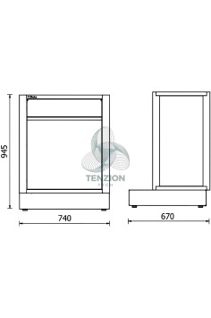 Modulo Fisso Per Rifiuti Differenziati Arredo Officina RSC50 2.0 2