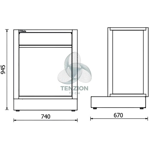 Modulo Fisso Per Rifiuti Differenziati Arredo Officina RSC50 2.0