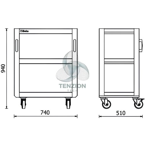 Carrello 3 Ripiani Arredo Officina RSC50 2.0
