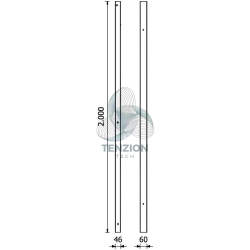 Coppia Montanti Dx Sx Per Pareti Forate Arredo Officina RSC50 2.0