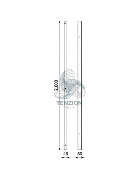 Coppia Montanti Dx Sx Per Pareti Forate Arredo Officina RSC50 2.0