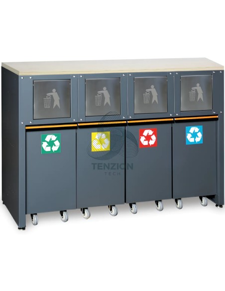 Modulo Fisso Raccolta Differenziata Arredo Officina C45PRO 2.0