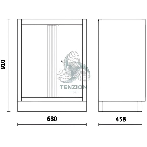 Modulo Fisso 2 Antine Arredo Officina C45PRO 2.0