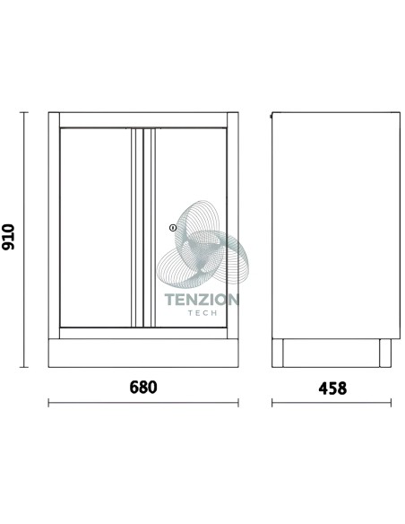 Modulo Fisso 2 Antine Arredo Officina C45PRO 2.0