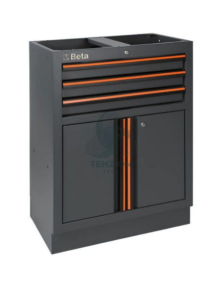 Modulo Fisso 3 Cassetti 2 Antine Arredo Officina C45PRO 2.0