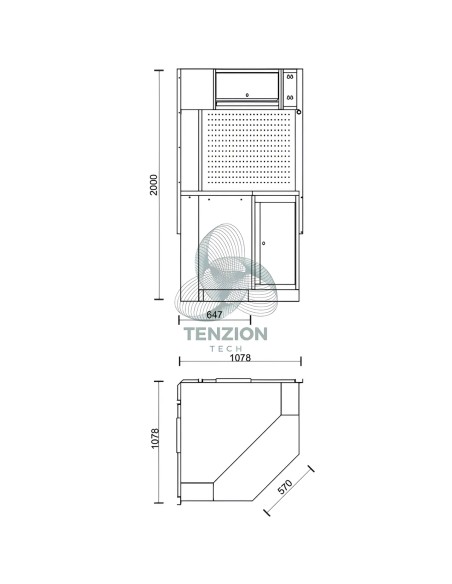 Angolo Autoportante Completo Arredo Officina C45PRO 2.0