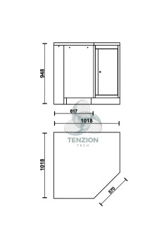 Modulo Inferiore Angolare Arredo Officina C45PRO 2.0 2