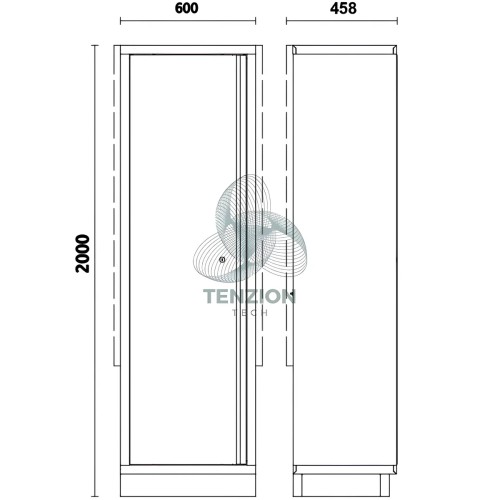 Armadio 1 Anta Con Staffa Lamiera Arredo Officina C45PRO 2.0