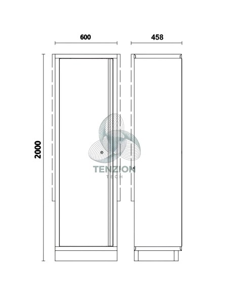 Armadio 1 Anta Con Staffa Lamiera Arredo Officina C45PRO 2.0