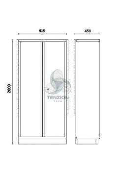 Armadio 2 Ante Con Staffa Lamiera Arredo Officina C45PRO 2.0 2