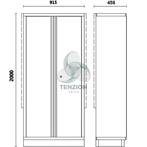 Armadio 2 Ante Con Staffa Lamiera Arredo Officina C45PRO 2.0