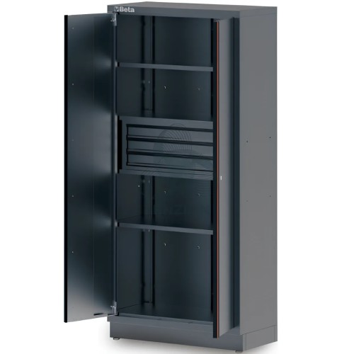 Armadio 2 Ante Con Staffa 3 Cassetti Lamiera Arredo Officina C45PRO 2.0
