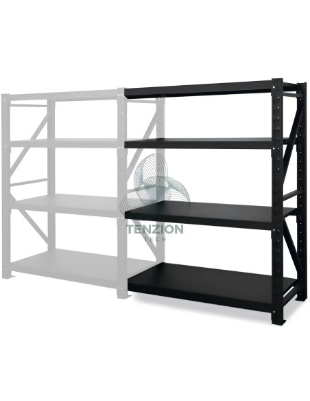 Elemento Aggiuntivo Per Scaffalatura Ampia Campata 4 Ripiani Arredo Officina C45PRO 2.0
