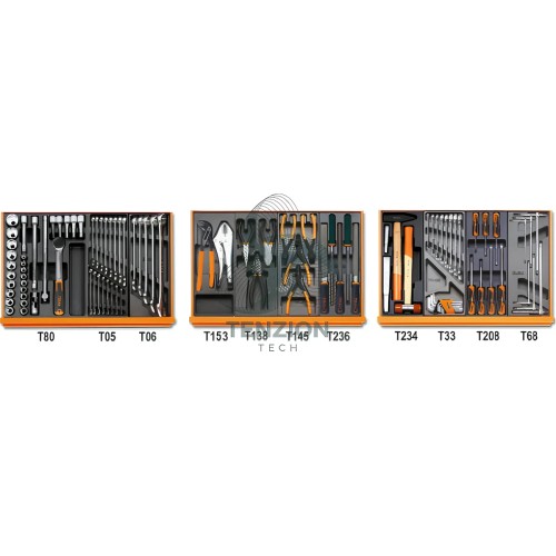 Assortimento 98 Utensili In Termoformato Rigido ABS Manutenzioni Industriali