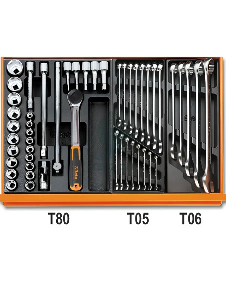 Assortimento 98 Utensili In Termoformato Rigido ABS Manutenzioni Industriali