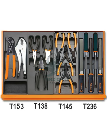 Assortimento 98 Utensili In Termoformato Rigido ABS Manutenzioni Industriali