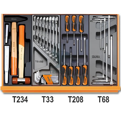 Assortimento 98 Utensili In Termoformato Rigido ABS Manutenzioni Industriali